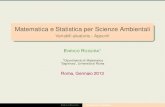 Matematica e Statistica per Scienze Ambientali · Matematica e Statistica per Scienze Ambientali Variabili aleatorie - Appunti ENRICO ROGORA1 ... per ogni possibile esito i per X