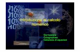 11- Introduzione al calcolo numerico n - people.na.infn.itpeople.na.infn.it/~itaco/informatica/old/Lezione_8.pdf · Corso di Informatica AA. 2007-2008 Introduzione al 4Calcolo Numerico