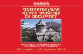 XXXIII ESTATE MUSICALE DI GRESSONEY - GRESSONEY 2013... · PDF fileMercoledì 21 Agosto - ore 21,15 - Gressoney-Saint-Jean, Salone d’Onore del Castel Savoia “IL FASCINO DEL MONDO