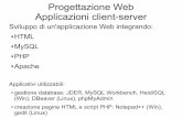 Progettazione Web Applicazioni client-server - maffucci.cc · Progettazione Web Applicazioni client-server Sviluppo di un'applicazione Web integrando: ... per il Web (tag principali