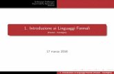 1. Introduzione ai Linguaggi Formali (Fanizzi - Carofiglio) · DeﬁnizioniPreliminari GrammaticheGenerative Esercizi 1. IntroduzioneaiLinguaggiFormali (Fanizzi-Caroﬁglio) 17marzo2016