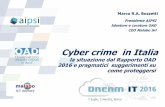 Cyber crime in Italia - media.gswi.westcon.commedia.gswi.westcon.com/media/WestconSecurityItaly/Dream IT 2016... · sicurezza digitale (e/o dell’intero loro sistema informatico)