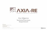 Due Diligence Technical Services Department - Axia.RE · Tipologie di attività Due Diligence ambientale di Fase 1 - Scopo dell’indagine è di identificare, attraverso indagini