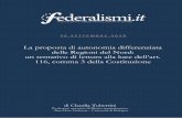 La proposta di autonomia differenziata delle Regioni del ... · PDF file1 Tra la letteratura dedicata alla comparazione tra il caso italiano e le più mature esperienze di regionalismo