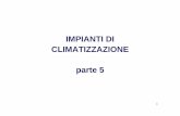 IMPIANTI DI CLIMATIZZAZIONE parte 5 - UniFIweb.taed.unifi.it/fisica_tecnica/dispense/climatizzazione_5.pdf · impianti di condizionamento invernale e/o estivo in quanto consentono