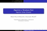 Algoritmi e Strutture Dati - Algoritmi Golosi (Greedy) 12]   Algoritmi e Strutture