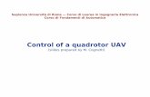 (slides prepared by M. Cognetti) - dis.uniroma1.itoriolo/fda/matdid/ControlOfAQuadro... · Fondamenti di Automatica — Control of a quadrotor UAV 3 Fixed vs rotary wings UAVs fixed