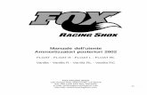 Manuale dell'utente Ammortizzatori posteriori 2002 · Manuale dell'utente ... di ammortizzatore FOX, ... • Effettuare la manutenzione della bicicletta e delle sospensioni