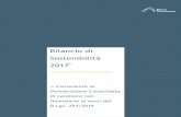 Bilancio di Sostenibilità - 2017 · di Carattere Non Finanziario ai sensi dell’art. 3, C. 10, D.Lgs. 254/2016 e dell’art. ... Il presente documento risponde alla domanda di rendicontazione