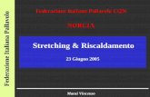 Stretching & Riscaldamento - fipavcremona.it · posizione di allungamento in ... Stretching Dinamico E’ importante per gli sport in cui la flessibilità dinamica svolge un ruolo