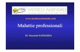 Malattie professionali - · Medico Aziendale Malattie professionali.pdf · g56.0 gruppo 3 – malattie da agenti biologici agenti malattie codice (*) identificativo aspergillus fumigatus