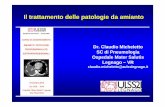Dr. Claudio Micheletto SC di Pneumologia Ospedale Mater ... · n Presentazione: versamento pleurico 92 % neoplasia pleurica 6 % screening radiologico 0.5 % PNX spontaneo 0.5 % empiema