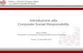 Introduzione alla Corporate Social Responsibility Materiale didattico 2017/20171212... · riduzione dei rischi reputazionali per il marchio, ... responsabilità di impresa diviene
