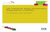UE General Data Protection Regulation (GDPR) - ca.com · piano di compliance alla GDPR e altri tre mesi per attuarlo In media, i piani sono stati rivisti tre volte durante l'implementazione