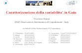 Caratterizzazione della variabilita' in Gaia - inaf.it fileG. Bono Univ. Roma Tor Vergata G. Cutispoto INAF-OACT A. Piersimoni INAF-OACTe . DPAC - Coordination Unit 7 ‣The Gaia Coordination