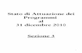 Stato di Attuazione dei Programmi al 31 dicembre 2010 ... · Programma di riferimento della RPP – Azione strategica “Trasversale”: “La Provincia e la sua mission” (Par.