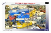 prisma - Istituto Nazionale di Fisica Nuclearedetectors/prisma.pdf · PRISMA Spectrometer E. Fioretto INFN - LNL Target Beam Rotating platform Focal plane Quadrupole Start detector