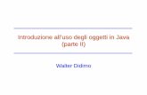 Introduzione all’uso degli oggetti in Java (parte II)mozart.diei.unipg.it/didimo/terni/aa09-10/ing-gest-mat/fondamenti-1/PDF/D3-intro-java... · • La classe String è predefinita