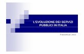 L’O O S’EVOLUZIONE DEI SERVIZI PUBBLICI IN ITALIA dei servizi pubblici in Italia... · Interventi di regolazione 14. Evoluzione del sistema diEvoluzione del sistema di offerta