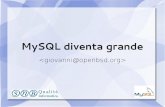 MySQL diventa grande - snb.it · pt-summary, pt-mysql-summary, pt-variable-advisor per l'ottimizzazione del database ... MySQL Workbench. Facciamo un po' di pratica.. Domande ? Created