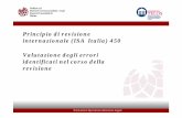 Principio di revisione internazionale (ISA Italia) 450 ... documenti/slide_20_novembre... · Gli standard delle lettere di attestazione sono disponibili in KSP, alla sezione «Standard