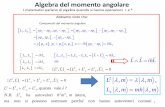 Algebra del momento angolare - Componenti del momento angolare Algebra del momento angolare 2 0L __