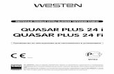 quasar plus 24 Fi - forgaz.com.uaforgaz.com.ua/images/instrukciy/baxi/Westen/Quasar Plus.pdf · quasar plus 24 i quasar plus 24 Fi UNI EN ISO 9001 CERTIFICAZIONE DEI SISTEMI QUALITA'