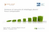 Immesso al consumo di imballaggi plastici - focus compostabiliassobioplastiche.org/assets/documenti/news/Paolo_Arcelli.pdf · Per quanto riguarda l’industria sono state contattate