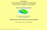 Validazione del codice di calcolo SSAP 1.4 codice SSAP -2019.pdf · • La stabilità dei versanti secondo le NTC 2018:cenni teorici e algoritmi di applicazione con SSAP. IL RUOLO