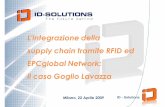 L'integrazione della supply chain tramite RFID ed ...gs1it.org/files/sharing/1465528071/705/id-solutions.pdfID - Solutions Goglio Lavazza Tracciabilità puntuale e precisa delle movimentazioni