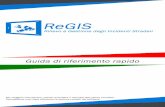 ReGIS - Guida di Riferimento Rapido - inc2web.it · congelare lo stato delle indagini alla loro conclusione e di cautelarsi da possibili erronee modifiche. Laddove dovesse essere