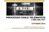 PROCESSO CIVILE TELEMATICO - … · processo civile telematico l’abc del pct ottobre 2014 gruppo di lavoro della f.i.i.f. fondazione italiana per l’innovazione forense