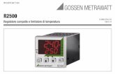 ba i - gossenmetrawatt.com · GMC-I Messtechnik GmbH R2500–8 Montaggio meccanico / preparativi Fig. 1, Dimensioni custodia e alloggiamento nel quadro Il regolatore R2500 è destinato