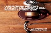 LA RESPONSABILITÀ MEDICA A DUE ANNI DALLA RIFORMA … · PROGRAMMA Il tema della responsabilità in ambito sanitario assume una particolare rilevanza sia sul piano normativo che
