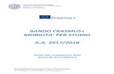 BANDO ERASMUS+ MOBILITA’ PER STUDIO - Siti di Unicasites.unica.it/.../02/guida-compilazione-domanda-candidatura_17-18_def.pdf · all'estero un'esperienza di studio riconosciuta