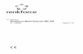 Istruzioni Renkforce Metal Detector MD 200 · prega di rivolgersi a un “cercatore di tesori” esperto o di leggere la letteratura disponibile. • La ricerca di oggetti metallici