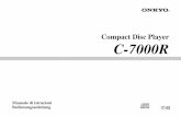 Compact Disc Player C-7000R · 3 It Precauzioni 1. Diritti d'autore delle registrazioni —A eccezione del solo uso per scopo personale, la copia del materiale protetto dal diritto