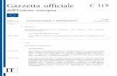 Gazzetta uff iciale C 319 - · PDF fileIT Gazzetta uff iciale dell’Unione europea C 319 Edizione in lingua italiana Comunicazioni e infor mazioni 61o anno 10 settembre 2018 Sommar