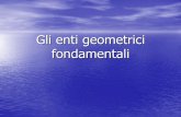 Gli enti geometrici fondamentali · •È quella parte della matematica che si occupa della forma e dell’estensione delle figure e delle relazioni e trasformazioni che le caratterizzano.