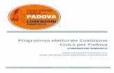 Programma elettorale Coalizione Civica per Padova · Programma’elettorale’ CoalizioneCivica’per’Padova’ ’ ’! Programmaelettorale’Coalizione’ Civicaper&Padova&&&&&!
