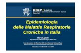 Epidemiologia delle Malattie Respiratorie Croniche in Italia · 2013-04-12 · Stima della prevalenza di alcune patologie croniche Valutazione della qualità dell’assistenza primaria