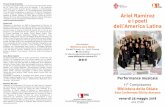 Ennio Clari dell’America Latina · 2018-05-23 · Il concerto “Ariel Ramirez e i poeti dell’America Latina” propone un programma di grande originalità, grazie alla perfetta