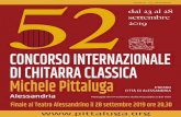 CONCORSO INTERNAZIONALE DI CHITARRA CLASSICA Finale al Teatro Alessandrino il 28 settembre 2019 ore