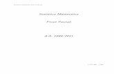 Statistica Matematica Prove Parziali A.A. 1999/2011web.inge.unige.it/DidRes/Analisi/PrSt.pdfStatistica Matematica Polo di Savona Seconda Prova Scritta 25/05/2000 Seconda Prova Scritta