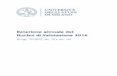 Relazione annuale del Nucleo di Valutazione 2016 AVA...Relazione annuale del Nucleo di Valutazione 2016 7 Università degli Studi di Milano questi anche una raccolta di giudizi dei