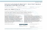 MANAGEMENT SYSTEM CERTIFICATE AMBIENTALE... · UNI EN ISO 14001:2015 (ISO 14001:2015) Valutato secondo le prescrizioni del Regolamento Tecnico RT-09/ Evaluated according to the requirements
