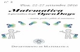 n° 3 Pisa, 22-27 settembre 2016 · di Programmazione, Ricerca Operativa, un Laboratorio Computazionale e tre esami a scelta (tra cui per esempio Statistica Matematica, Elementi di