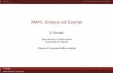 AMPL Sintassi ed Esempi - UniPDrinaldi/teaching/Sintassi_Esempi.pdf · 2019-09-29 · Sintassi Esempi di Modellazione in AMPL Operazioni tra Insiemi Dati due insiemi A e B possibile