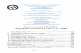 Stagione Sportiva 2017/2018 Comunicato Ufficiale N°47 del … · 2018-03-22 · 2901 / 47 DIRIGENTI RESPONSABILI RAPPRESENTATIVE C.R.L. Responsabile Generale Teti Mario Segretario