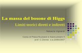 La massa del bosone di Higgs - Istituto Nazionale di ...dionisi/docs_specialistica/higgs-II.pdf · Le ampiezze di tali scattering possono essere rappresentate da una matrice 6x6 nella